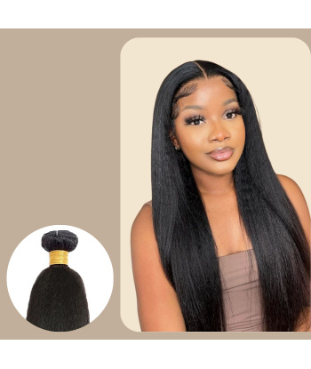 Vävning Virgin Human Hair Yaki Straight 7A Mörkbrun 1B 100 Gr la colonne vertébrale